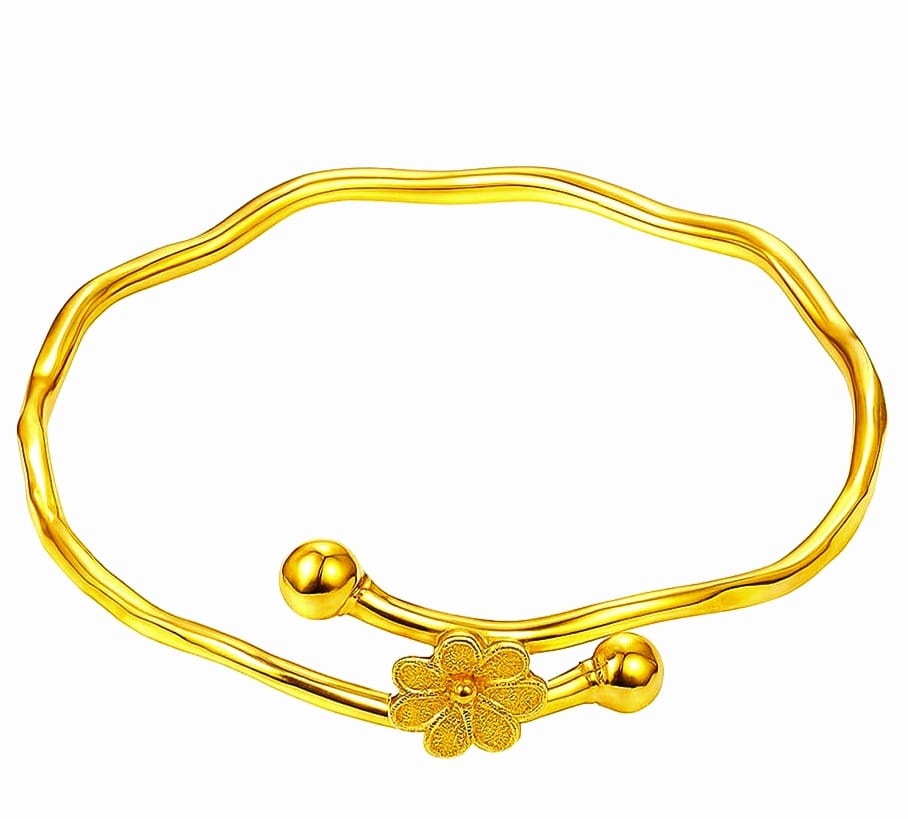 Gold Plated Noa Bangles for Women & Girls | Traditional Yellow Color Kada | 2.6 Size Ethnic Jewelry Set for Weddings & Festive Wear - Image 2