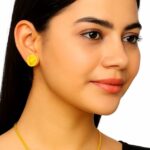 Gold Plated Butterfly Choker Necklace Set with Floral Earrings for Women – Traditional & Party Wear Jewellery