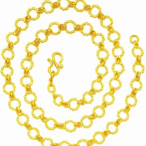 Traditional Gold-Gold Plated Chain Necklace, Oval Link Chain, Fashion Jewellery for Women