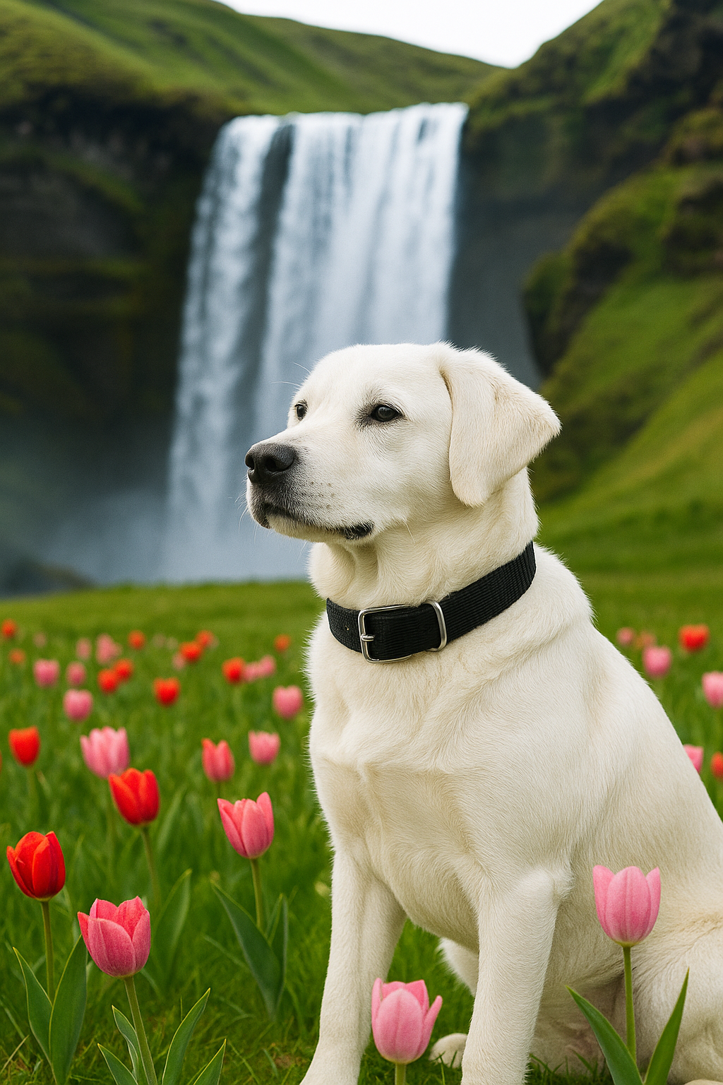 Tricolour Adjustable Dog Collar Pack of 3 for Small & Medium Dogs & Cats – Soft & Durable 20" Neck Belt in Red, Yellow & Black – Stylish Everyday Pet Accessory - Image 4