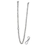 60 Inch Heavy Duty Silver Dog Chain Leash with Strong Metal Hook – Heavyweight Pet Lead for Small & Medium Dogs – Durable Steel Grind Dog Walking Chain