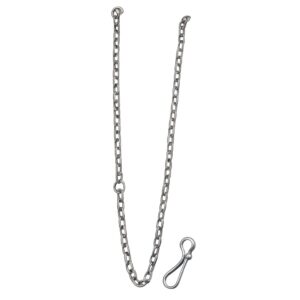 60 Inch Heavy Duty Silver Dog Chain Leash with Strong Metal Hook – Heavyweight Pet Lead for Small & Medium Dogs – Durable Steel Grind Dog Walking Chain