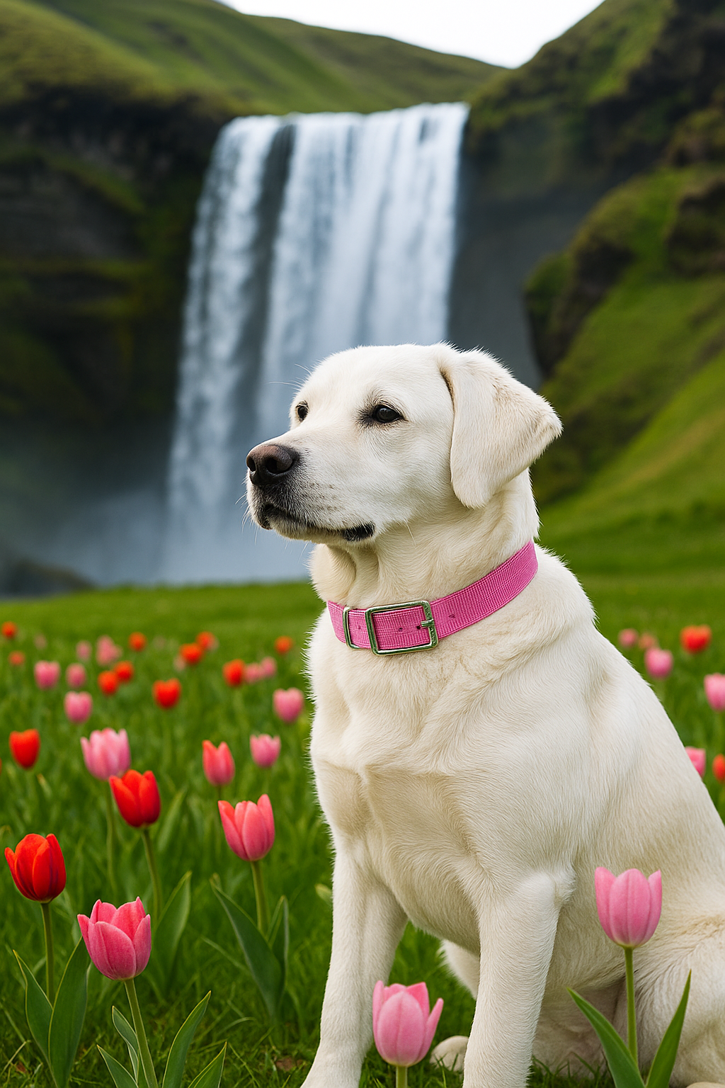 4 Colour Dog Collar for Small & Medium Dogs – 20" Adjustable Neck Belt | Pink,Red, Yellow & Black | Soft, Durable & Stylish Pet Accessory | 4 Pcs Dog & Cat's Everydayuse Collar, Pack of 4 - Image 4