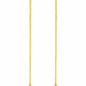 Sui Dhaga Gold Plated Floral Drop Earrings for Women, Long Chain Design